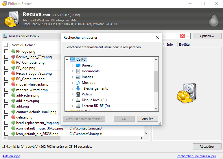Télécharger Recuva Professionnel